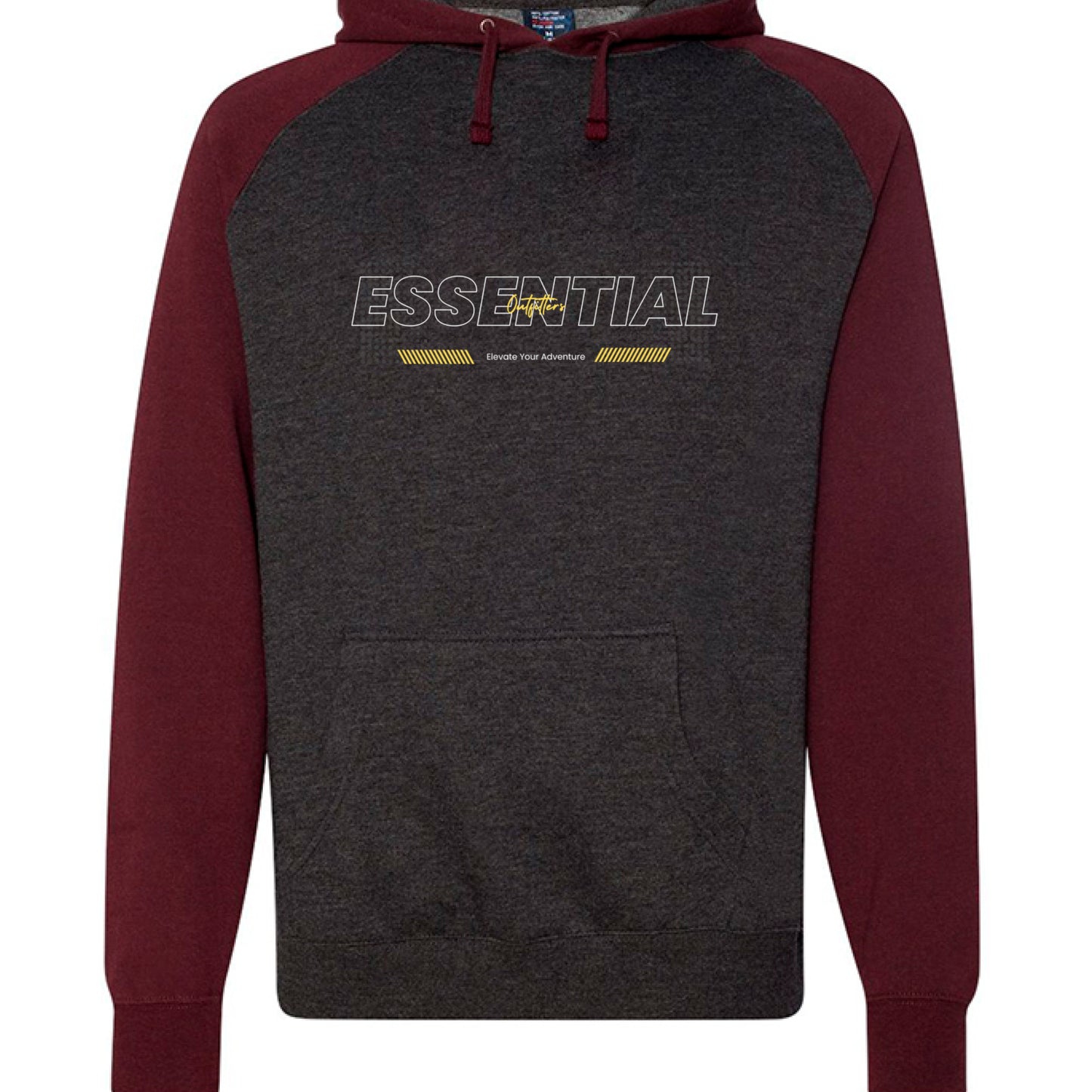 Charcoal Heather/ Burgundy Heather - FRONT